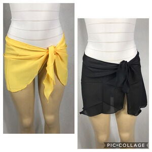 Zuliana Sarong Skirts One Size Fits Most Yellow & Black New With Tags